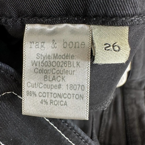 Rag & Bone Black Mid Rise Leggings‎ Skinny Jeans size 26 - Picture 12 of 13